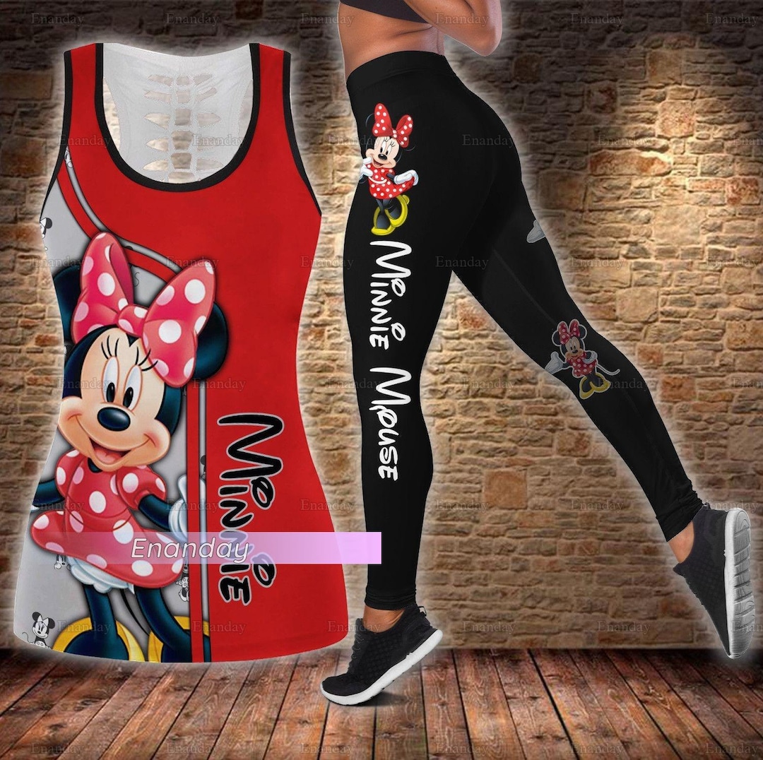 Minnie Mouse Tanktop, Disney Minnie Leggings, Minnie Mouse Tank Top
