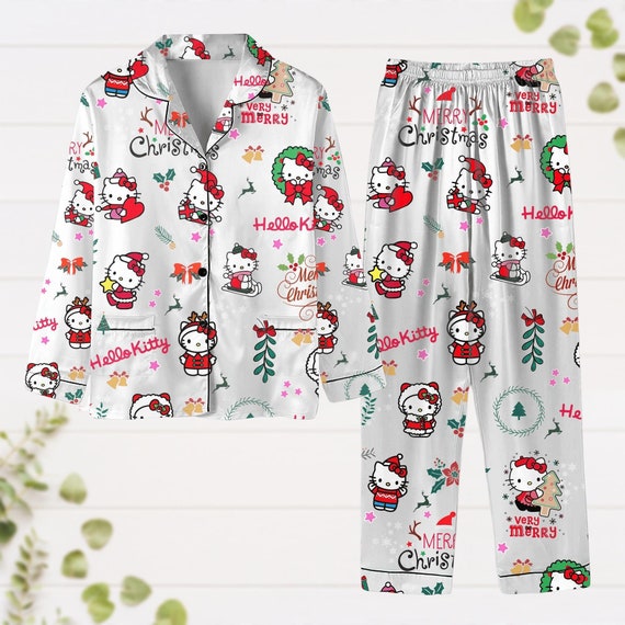 Hello Kitty Christmas Pajamas, Hello Cat Merry Christmas Pjs