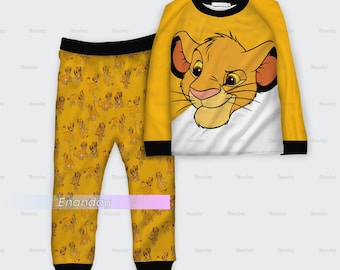 Disney Simba Pajamas Set, Simba Pajamas Family, Lion King Pajamas, Animal Kingdom Pajamas, Disney Lion King Pajamas,Simba Pajamas Pants