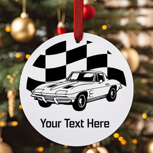 Corvette Ornament | Car Christmas Ornaments | Classic Cars Ornaments | Personalized Corvette Ornament | Corvette Christmas Tree Ornament |