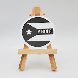P FKN R Sticker, Puerto Rico Black Flag Sticker, Bad Bunny Inspired Sticker,