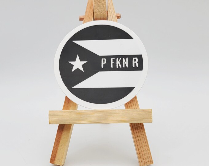 P FKN R Sticker, Puerto Rico Black Flag Sticker, Bad Bunny Inspired ...