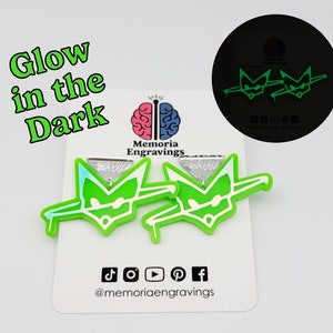 Rauw Alejandro Earrings Glow in the Dark | Rauw Alejandro Glow In The Dark | Rauw Alejandro Merch| Rauw Alejandro Fox Earrings |