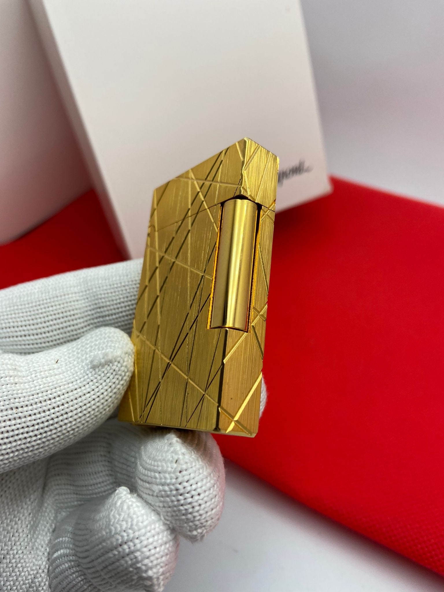 Classic S.t Dupont Lighter Rose Gold Ligne 2 Ping Sound Lighter