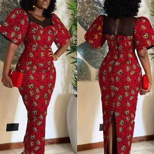 African dress,Ankara long Dress,African clothing for Women,African Fashion,Africanpromdress,Traditional Attire,Reception dress, Weddingdress