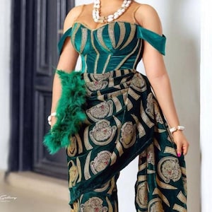 Isiagu traditional marriage attire, bride igba nkwu dress, Igbo bride gown Nigerian traditional outfit, African marriage attire isi agu gown