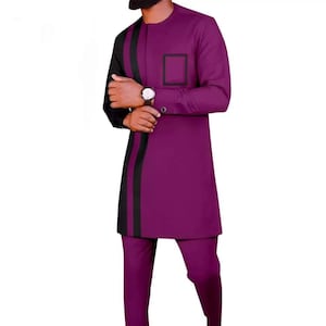 African men 2 piece, Agbada, African wedding outfit, Senator outfit, Men African clothing, Men African shirt, Men Kaftan outfit, Combo senat