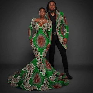 Matching couple set,African couple outfit,African couple clothing,African Clothing for men,Ankara blazer,African dress for women, AfricanFas