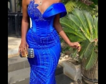 Bridal dress ,wedding dress,Mermaid Dress,Africanclothing,AfricanFashion,blue lace dress,Traditional Reception,women clothing,Prom dress