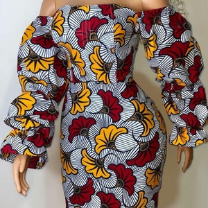 Ankara dress , mid Dress, Mid African Dress, Ankara short Dress, African clothing for Women, African Fashion, Ankara style,Ankara fashi