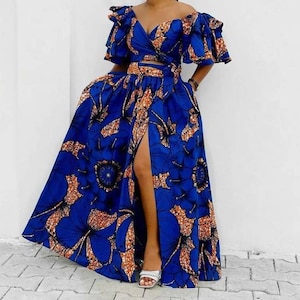 Ankara dress , Infinity Dress, Maxi African Dress, Ankara long Dress, African clothing for Women, African Fashion, Ankara style, two pieces.
