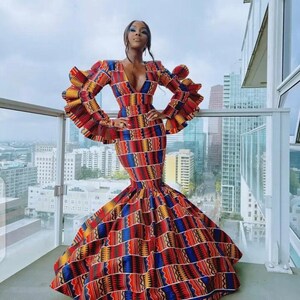 Prom dress,African fashion,Women African Clothing, African Fashion,Ankara Dress,Ankara stylish outfits,African Fashion,Maxi Dress, Mermaid G