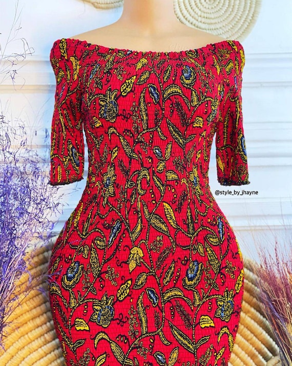 Robe élastique, robe infini, mini robe, robe africaine, robe d