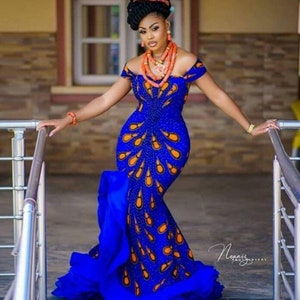 African Bridal dress , Infinity Dress, Ankara long Dress, African clothing for Women,African Fashion,African prom dress,Traditional Attire,
