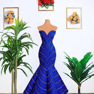 Ankara corset dress ,Trending Dress,  African Dress, Ankara Dress,African clothing for Women, African Fashion, Ankara fashion, Wedding dress