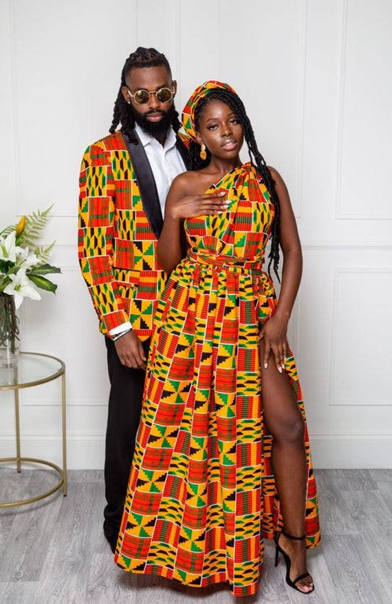 Matching African Outfit for Family, Couples Anniversary Photoshoot