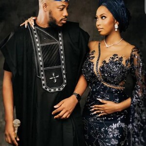 Trending couple outfits, Couple African outfit, Couple African clothing, African fashion, African Matching clothing, African dress, Dashiki