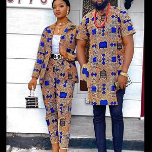 Couple African outfit, Couple African clothing, African fashion, African men clothing, African dress, Couple Matching Outfits, Couples Set.