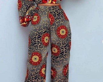 African two piece,African top and trousers for women,African women dress,Ankara pants, , homecoming dress,African two piece ,Women two piece