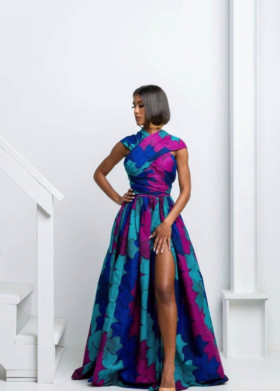 African Print Infinity Maxi Dress,Multi color Dress,Long African Dress,Ankara Maxi Dress, African clothing for Women,African Fashion,Wedding
