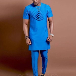 African men 2 piece set, Dashiki, African groom outfit, Men African clothing, Men African shirt, Men Kaftan outfit, African men matching set