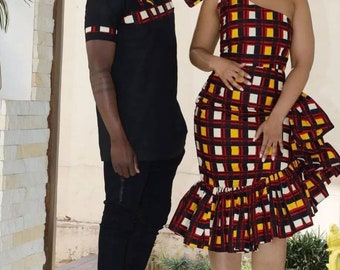 Couple African outfit, Couple African clothing, African fashion, African men clothing, African dress, Couple sets, Wedding clothing,,