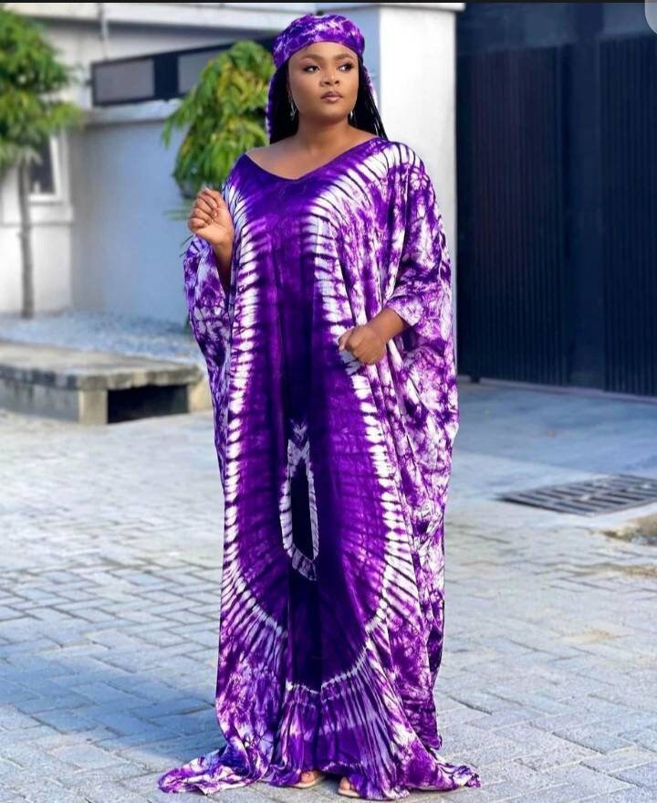 Women African Print Bubu  Party Dress - White main image 1
