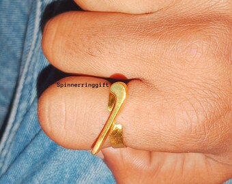 Brass Ring, Women Ring, Meditation Ring, Minimalist Ring, Boy's Ring, Fidget Ring, Women Ring, Signet Ring, Valentine Ring, Gifted Ring,