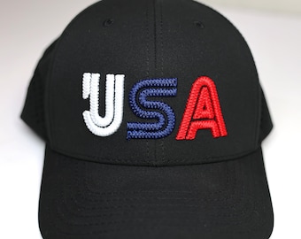 Embroidered USA Hat, 3D Puff Snapback