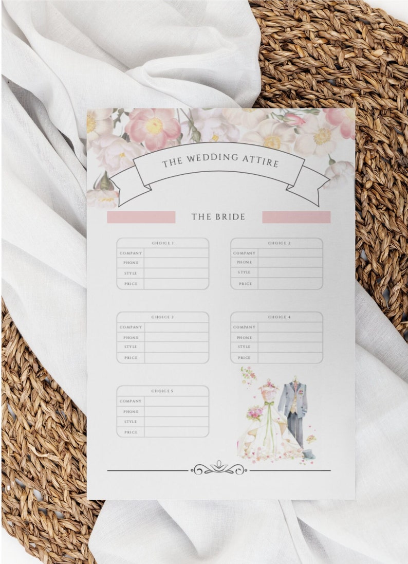 Wedding Planner Printable Wedding Planner PDF Download Binder Template ...