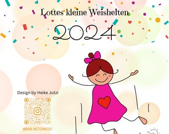 Monthly desk calendar “Lotte’s Little Wisdom 2024”