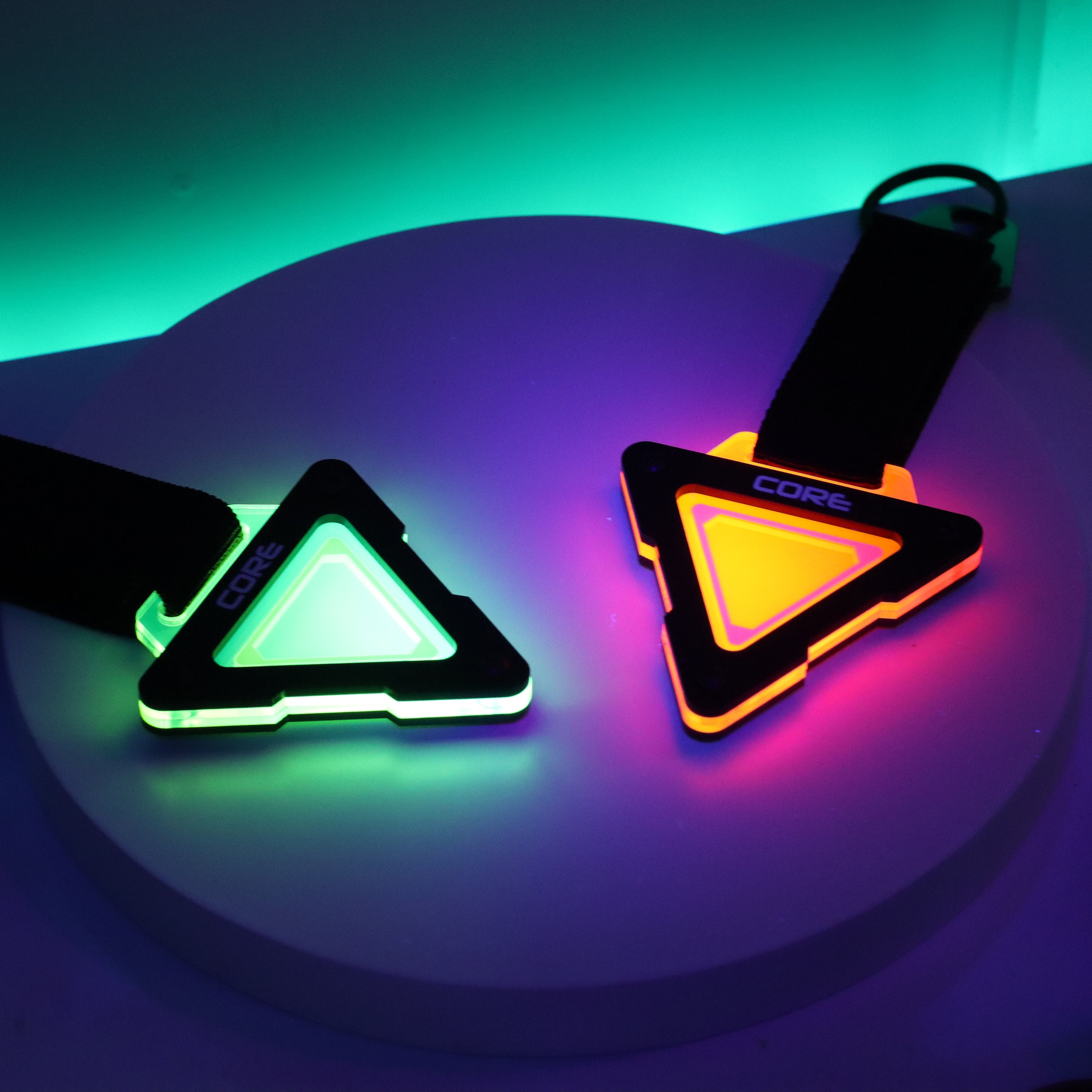 Futuristic Tactical Techwear Keychain Carabiner Triangle ORNAMEN