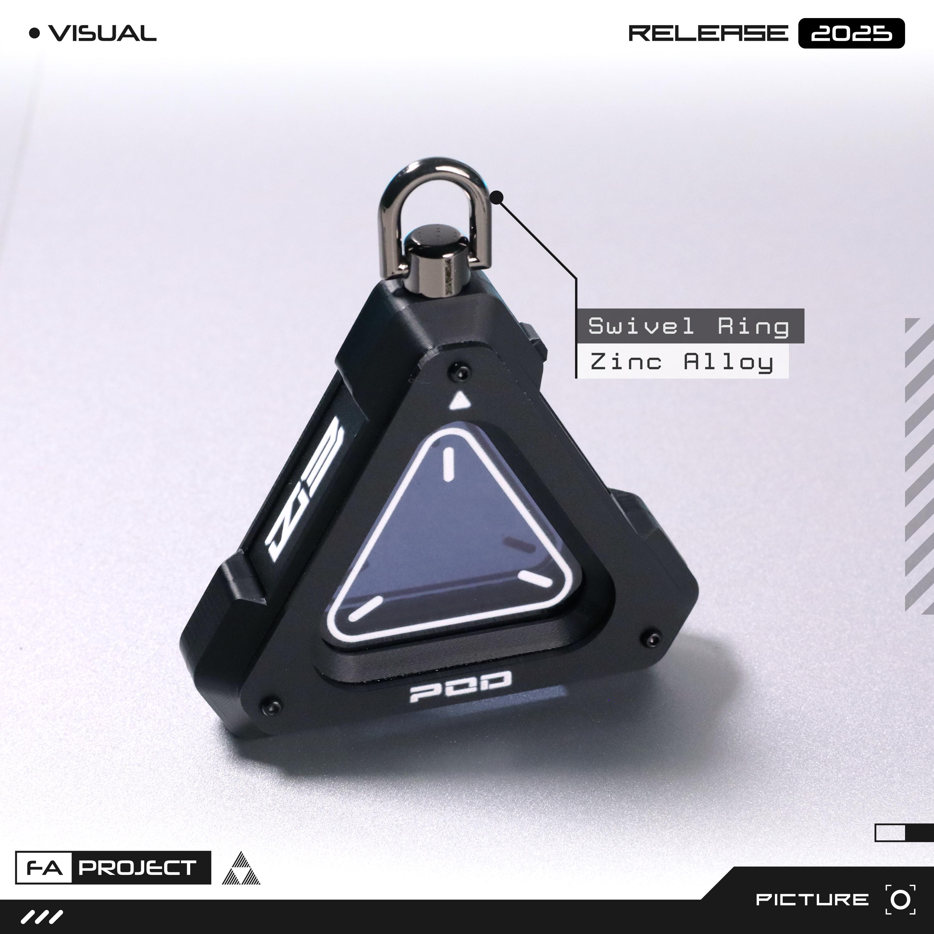 Futuristic Armored Mini Storage EDC Keychain - SD Card & Key