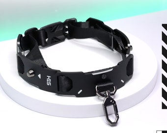 Armored Choker collar necklace with Snaphook Futuristic Mecha NC-H15