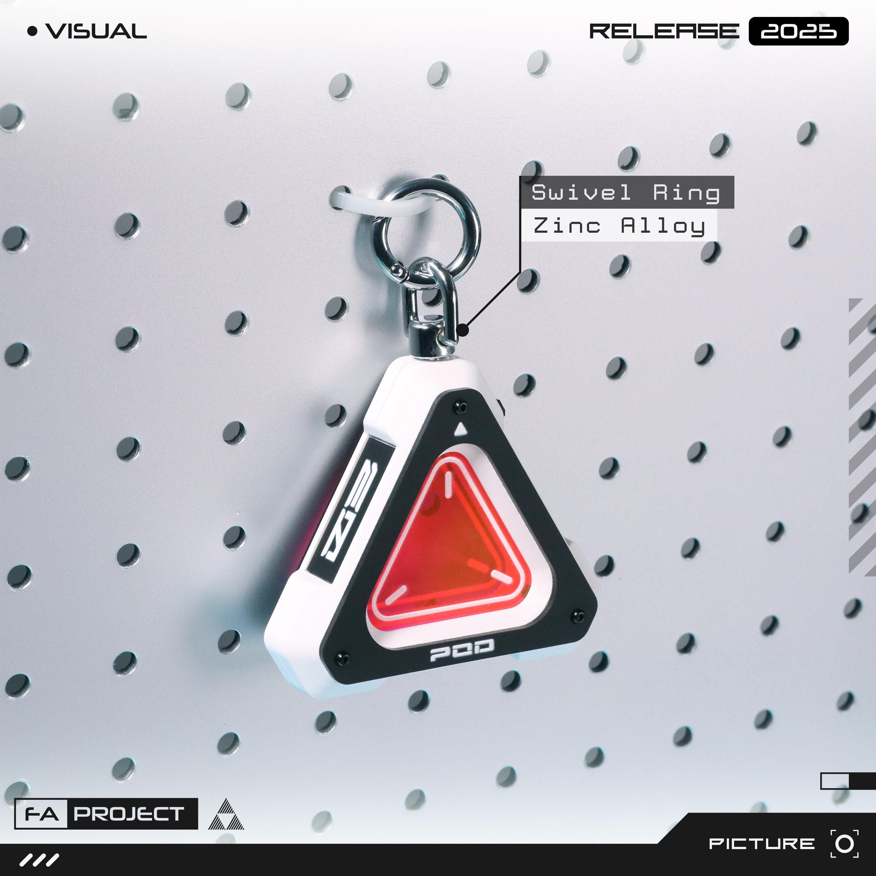 Futuristic Armored Mini Storage EDC Keychain - SD Card & Key