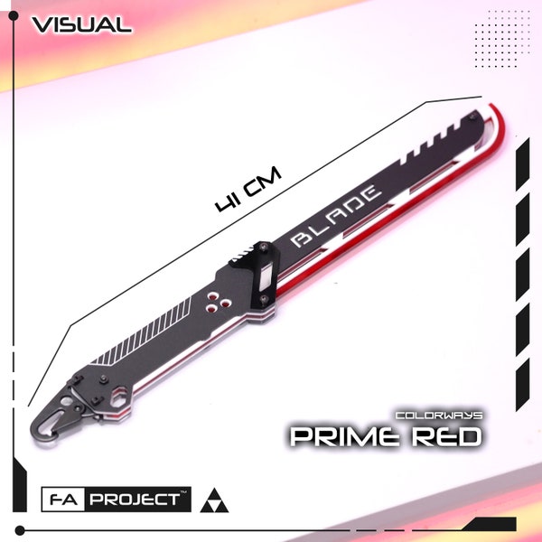 Futuristische Messer Dagger Tanto Schwert Klinge Spielzeug Waffenzubehör BLADE-DG37 Prime Red