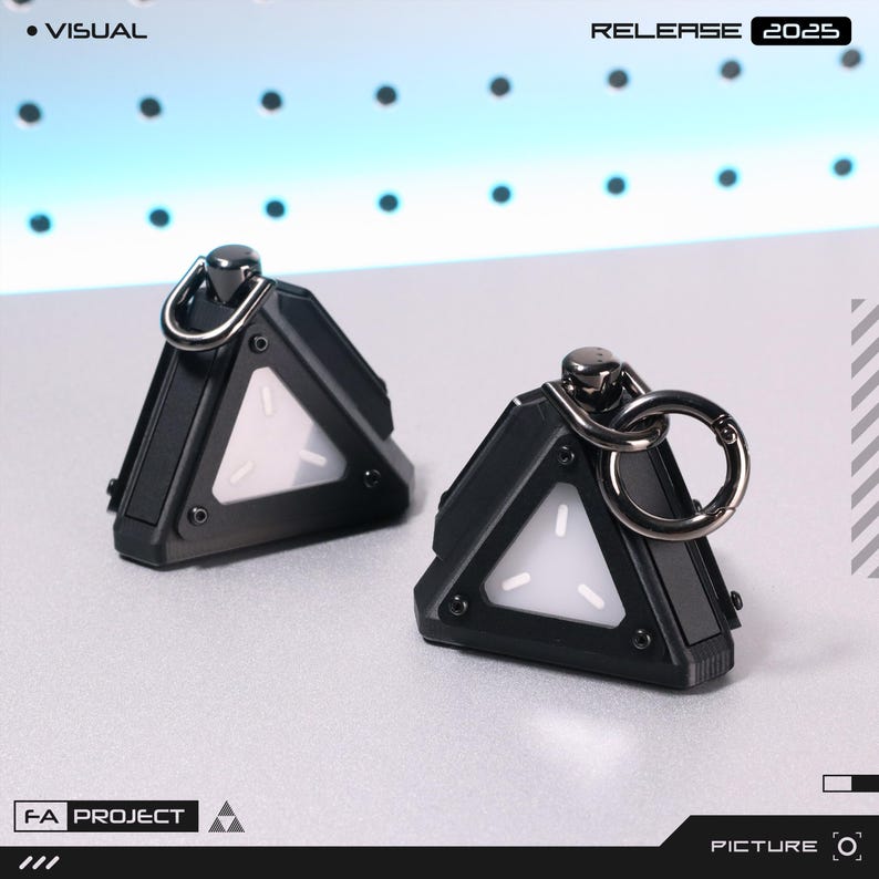 Triangular Keychain Multicolor LED Triangular Keychain & Pendant Attachable Magnetic for ...