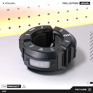 Armored Dual LED Cuff Bracelet Wrist Shackles Magnetic Enclosure LOC-312 [BLACK]