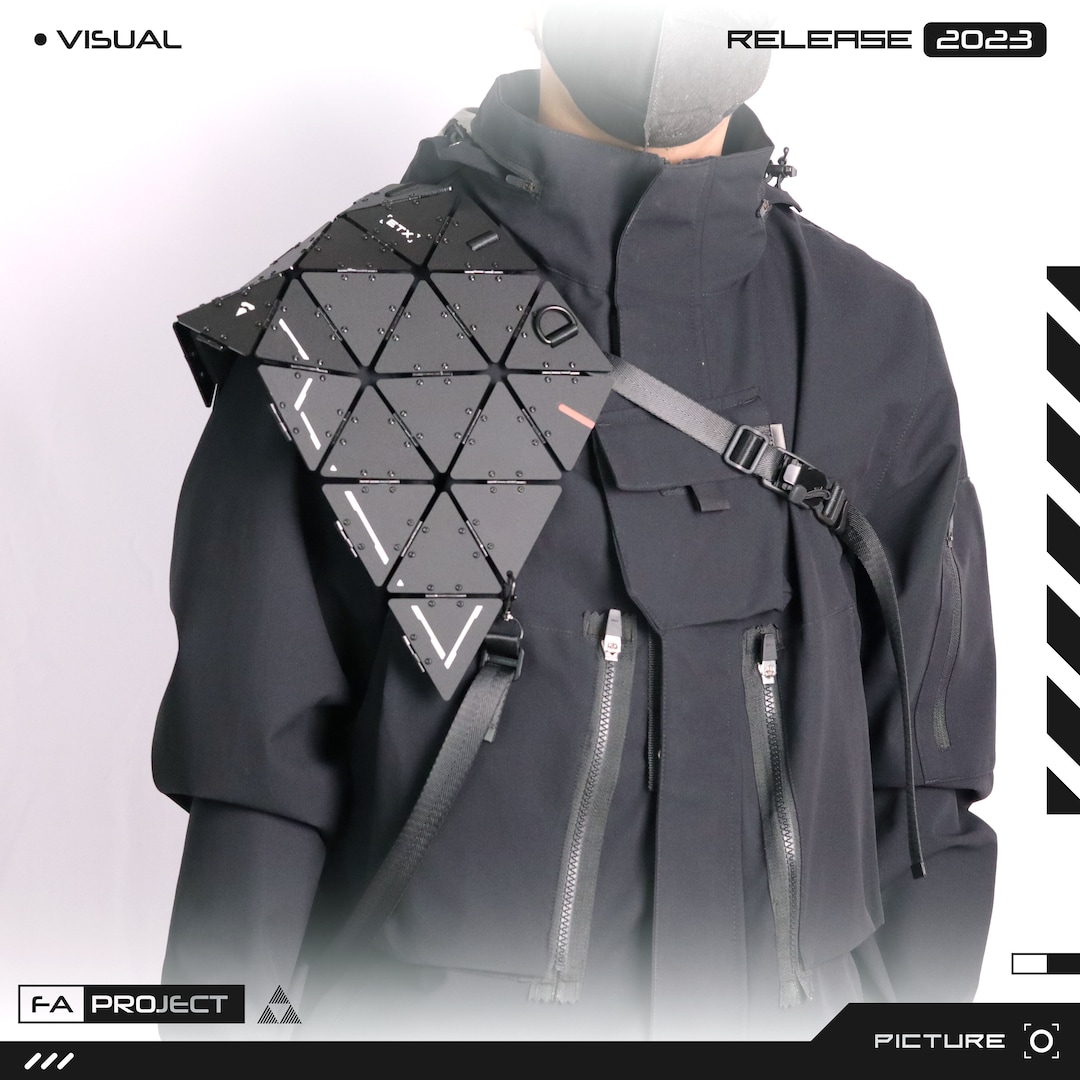 Modular Futuristic Armored Chainmail Half Cloak Shoulder