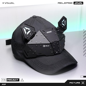 Armored Modular Hat Cap Tactical Futuristic With Glow in the