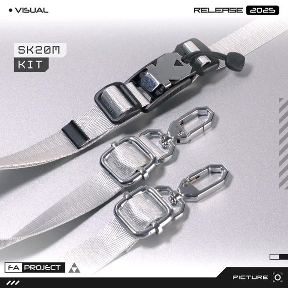 20MM Modular Adjustable Strap With Dual Clasp Slider & Magnetic