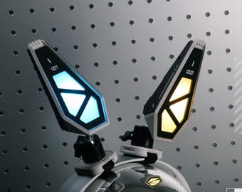 Futuristic Mecha Multicolor LED Light Headband / Headphone Antenna Ear Adjustable Modular Base Mount with Wireless Remote Control [ECLIPSE]