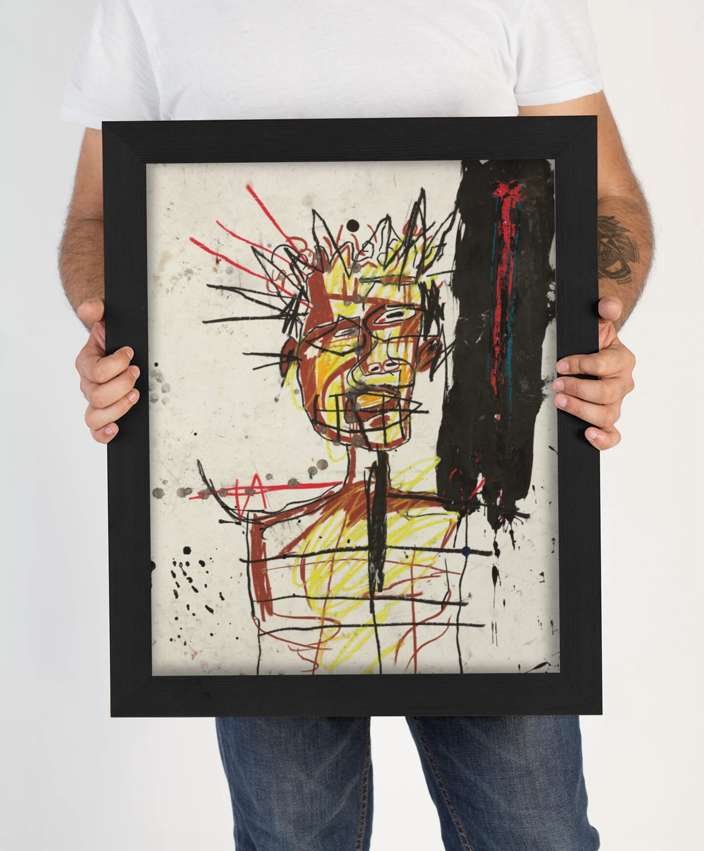 Basquiat Black Man Wall Art, Basquiat African American Poster, Painting Poster Printed, Cadeau Pour 