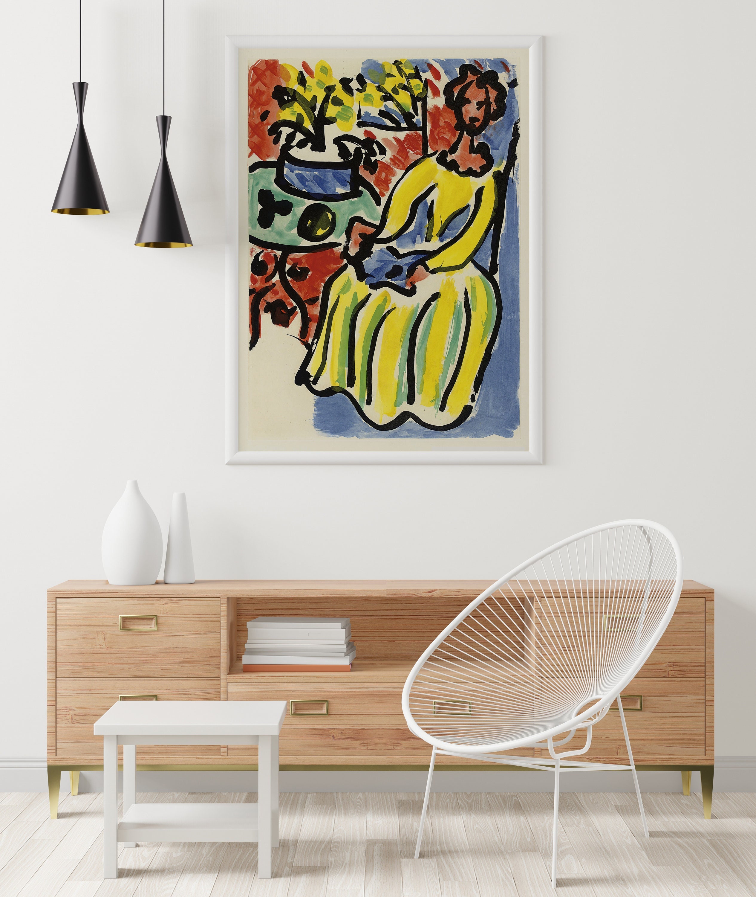 Henri Matisse Marie-José en Robe Jaune 1950 Print , Matisse 60x90 cm/24x36 70x100 28x40, Affiche Gra