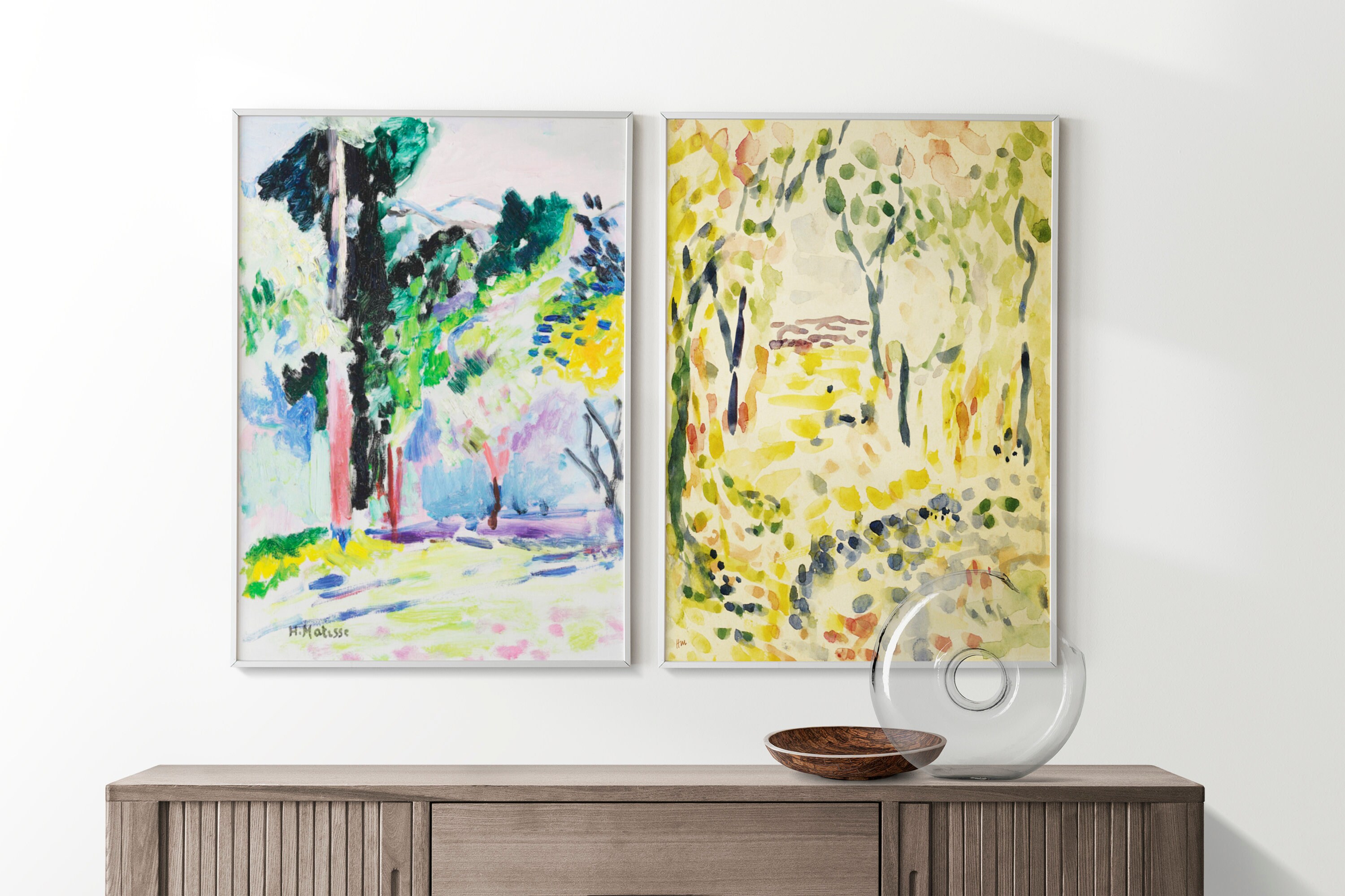Matisse Imprimer Un Ensemble d'affiches de 2 Art Mural Paysager , Peintures Matisse Œuvres d'art 24
