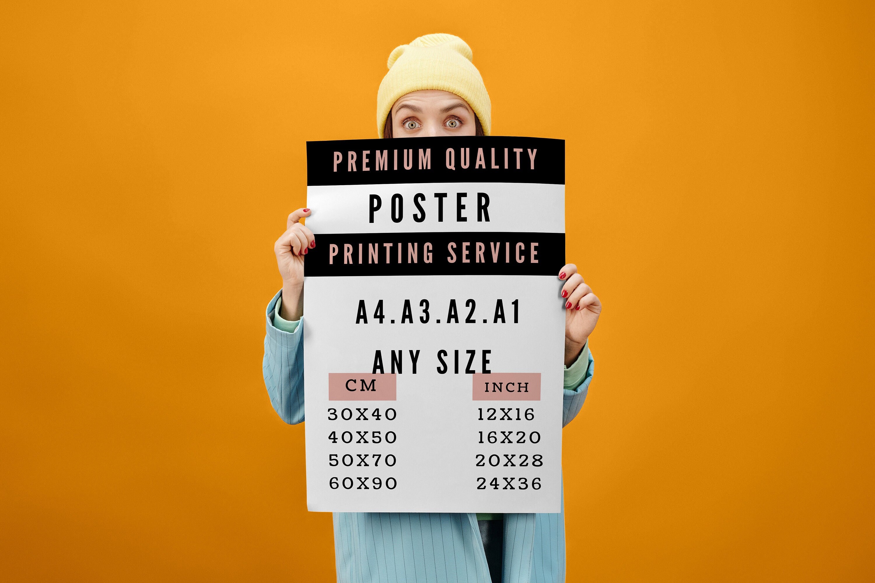 Service d'impression d'affiches Personnalisées, A1 A2 A3 A4 Impression d'affiches, 50x70, 70x100, 20