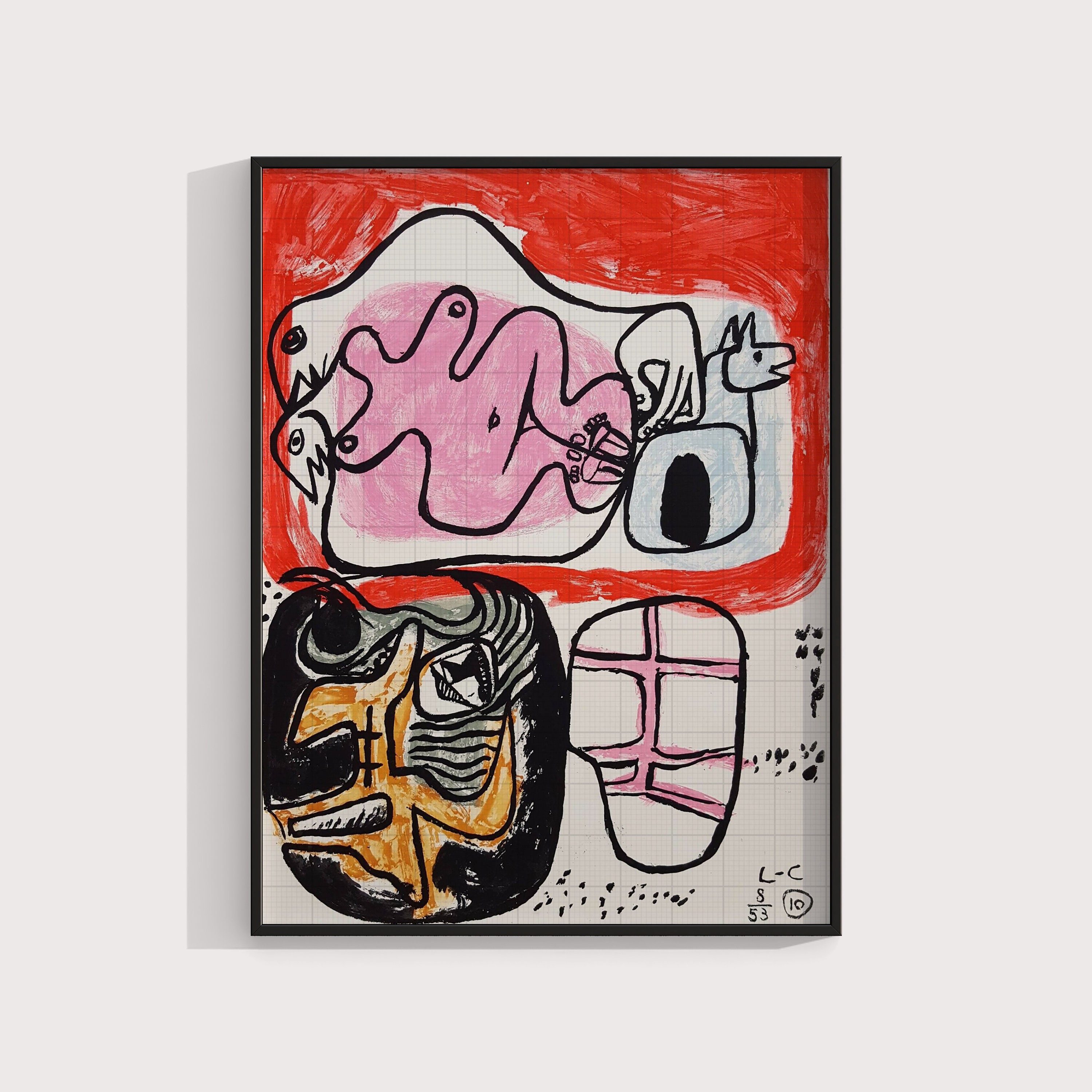 Pop Art Print , Pop Art Abstrait Mural Extra Large Contemporain Affiche de Musée Urbain Vintage 70 X