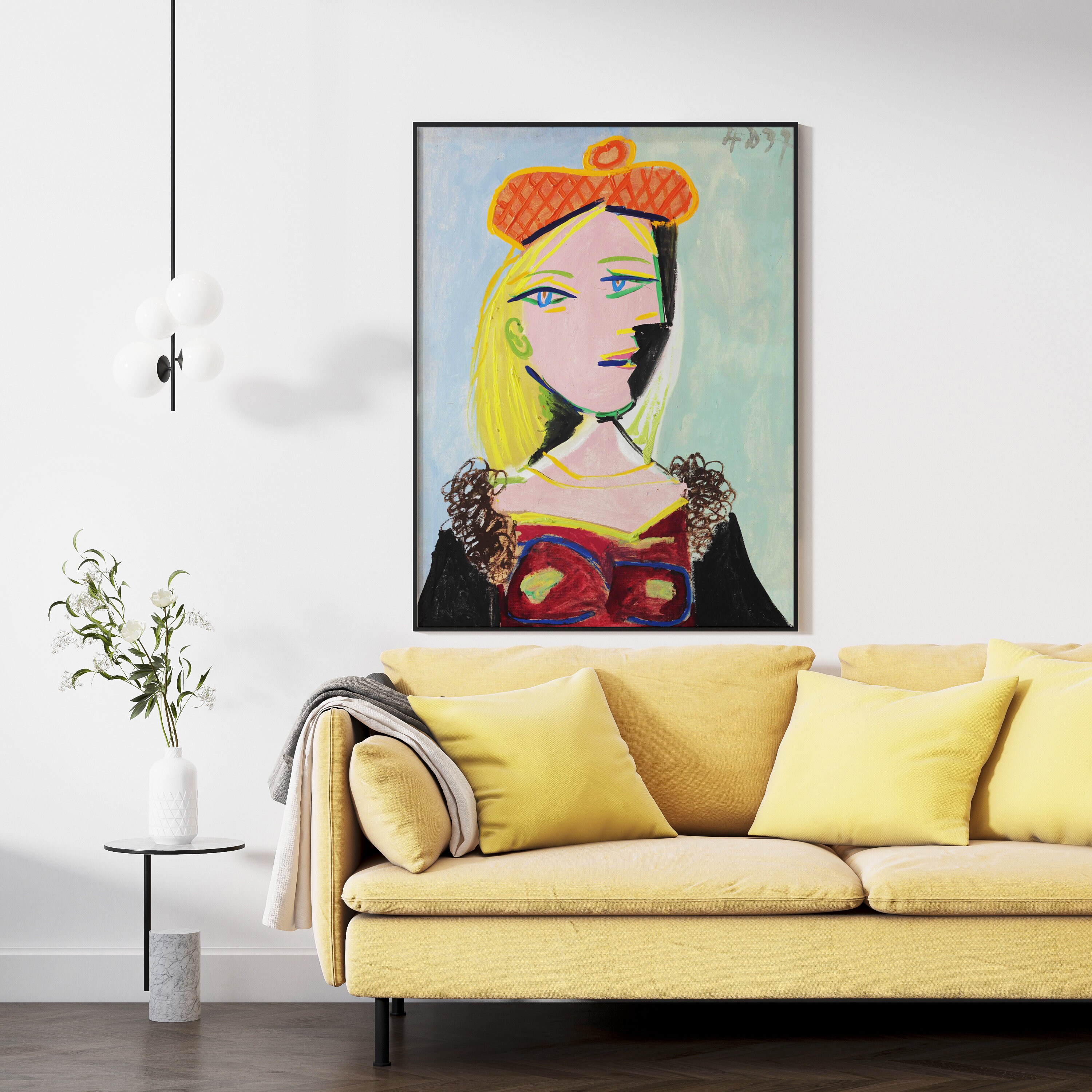 Affiche Pablo Picasso Marie-Thérèse 1937 , Picasso Painting Wall Art Print Grande Impression Abstrai