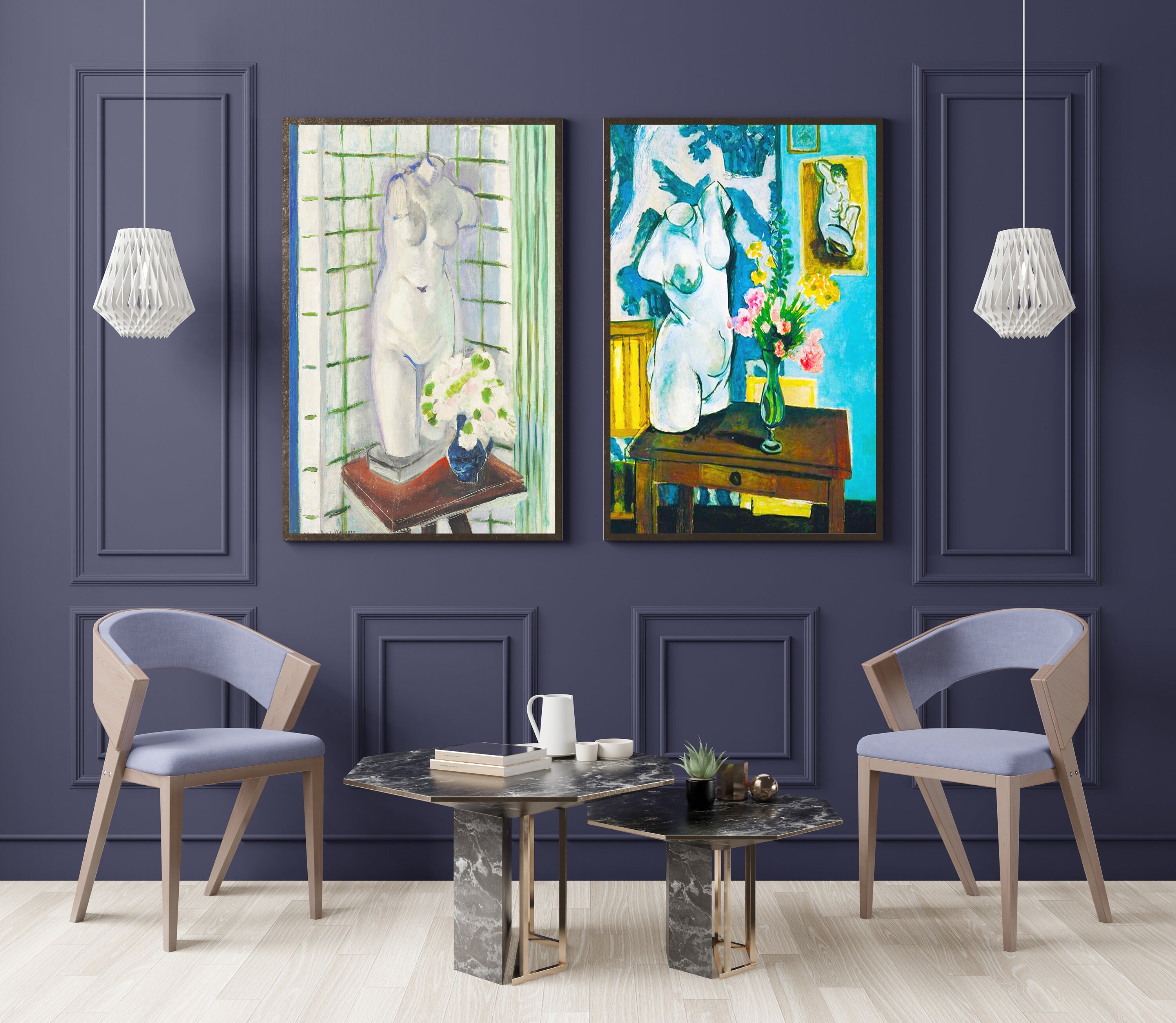 Matisse Painting Set de 2 , Matisse Wall Art Print Of Poster Vintage Art