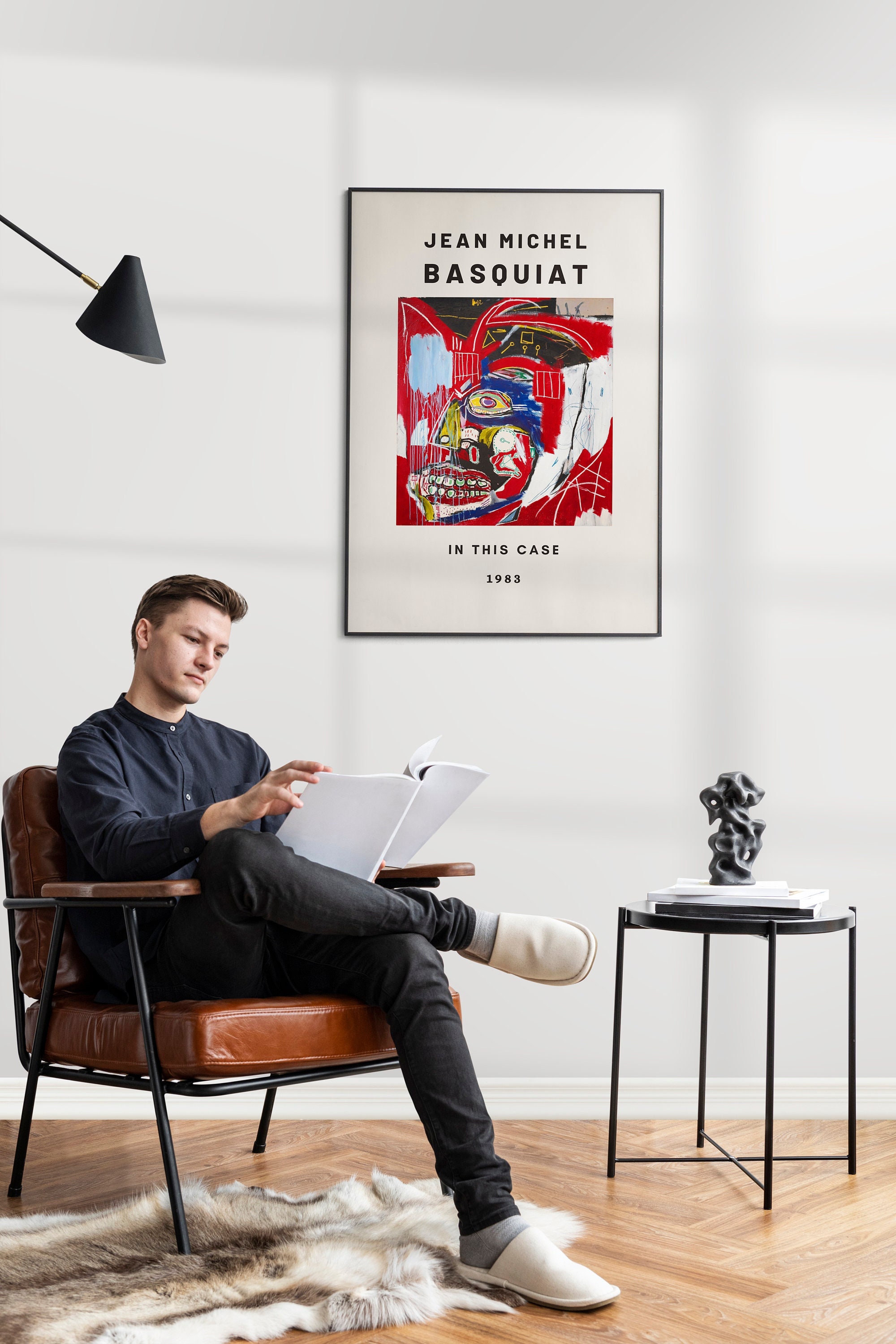 Basquiat Art Print , Basquiat Exhibition Poster Grafitti Wall Art Graffiti Print Street Art, Pop Hom